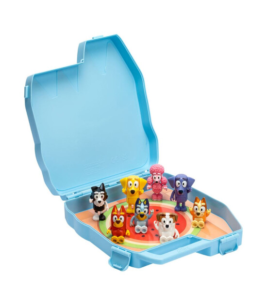 Bluey Del&uuml;ks Taşıma &Ccedil;antası ve Fig&uuml;r Set (8 Adet)