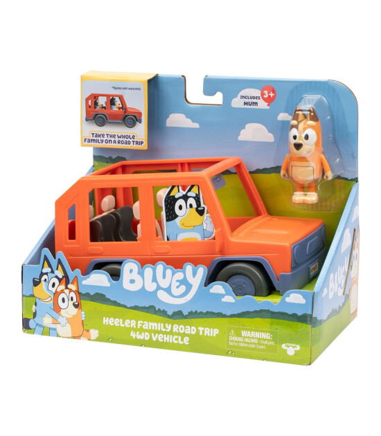 Bluey B&uuml;y&uuml;k Ara&ccedil; ve Chilli Fig&uuml;r Set (4x4)