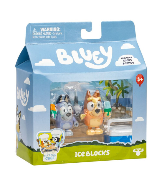 Bluey Fig&uuml;r Aksesuarlı Set (2 Adet) // Dondurma Temalı