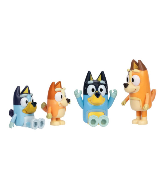Bluey Fig&uuml;r Set (4 Adet) // Bluey ve Ailesi