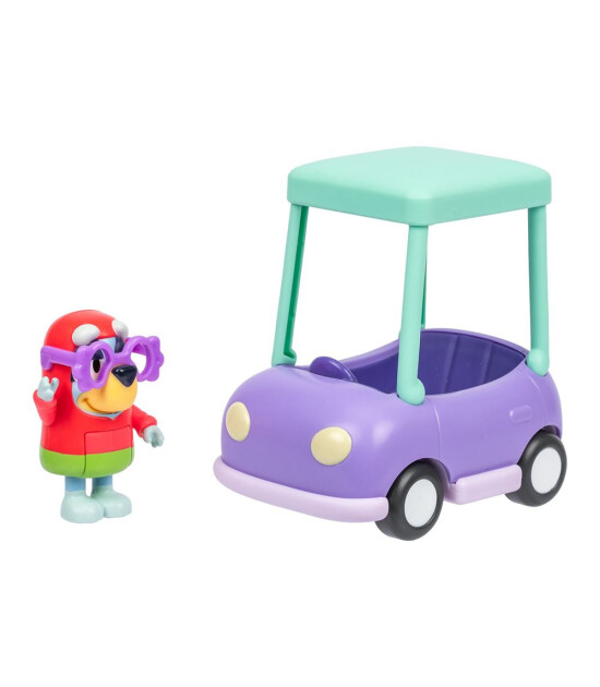 Bluey B&uuml;y&uuml;kannenin Arabası ve Janet Fig&uuml;r