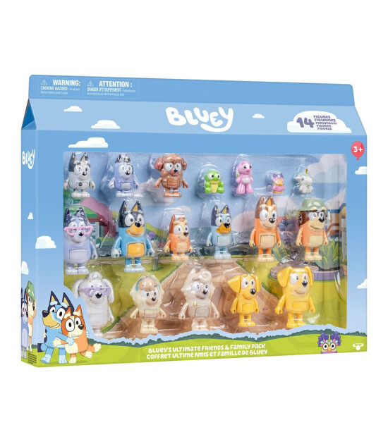 Bluey Ultimate Aile ve Arkadaş Fig&uuml;r Set 18'li 19116
