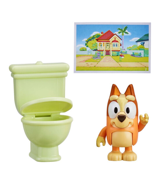 Bluey Tek Fig&uuml;r Aksesuarlı Set // Bingo ve Klozet