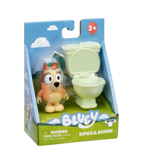 Bluey Tek Fig&uuml;r Aksesuarlı Set // Bingo ve Klozet