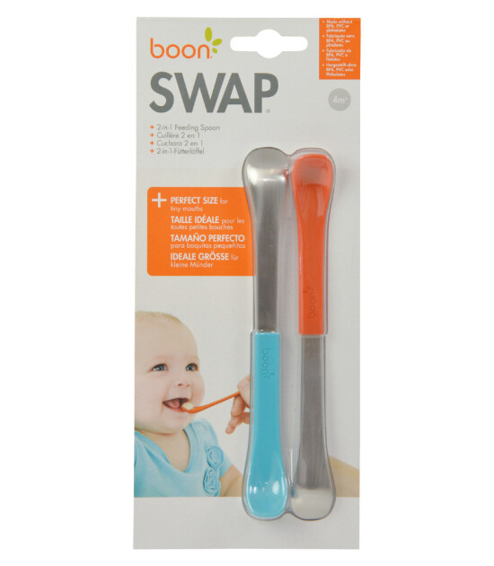 Boon Swap Mama Başlangıç Kaşığı // Turuncu - Mavi