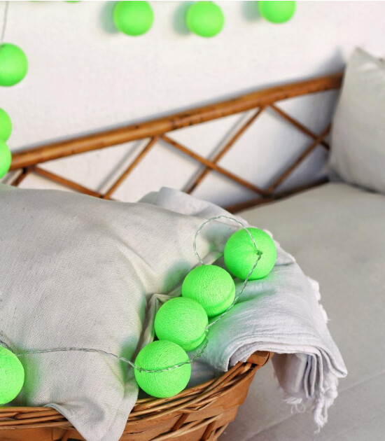 Boule De Petite Işık Topları / Neon Green