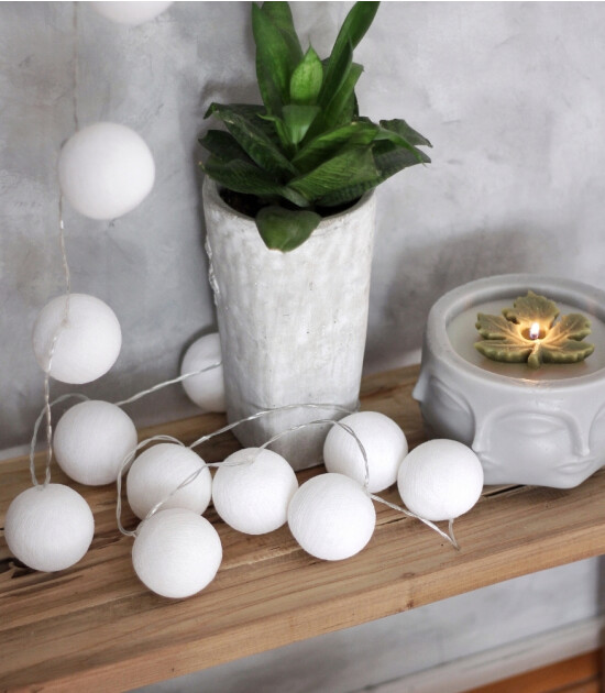 Boule De Petite Pure Whites Işıklı Top