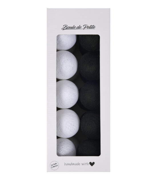 Boule De Petite Black and White Işıklı Top