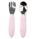 Bumkins Paslanmaz Çelik Çatal Kaşık Set // Pink