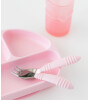 Bumkins Paslanmaz Çelik Çatal Kaşık Set // Pink