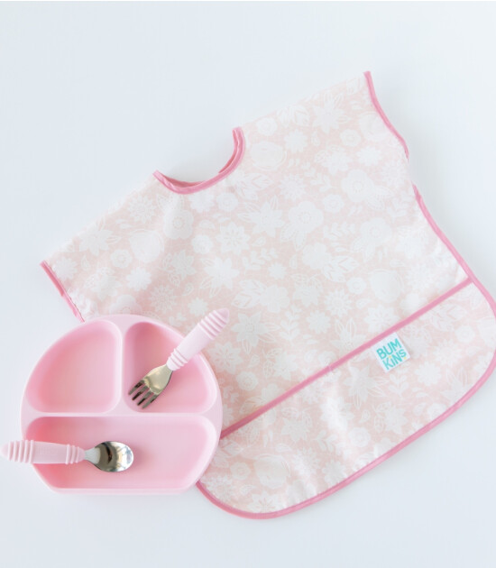 Bumkins Paslanmaz Çelik Çatal Kaşık Set // Pink
