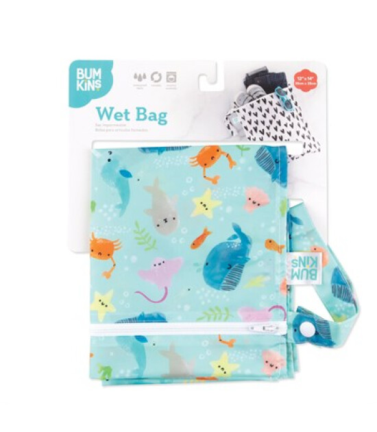 Bumkins Wet/Dry Bag Islak ve Kirli Çantası // Ocean Life