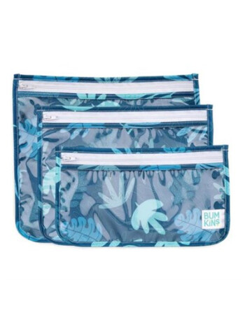 Bumkins Şeffaf Seyahat Çantası // Blue Tropic