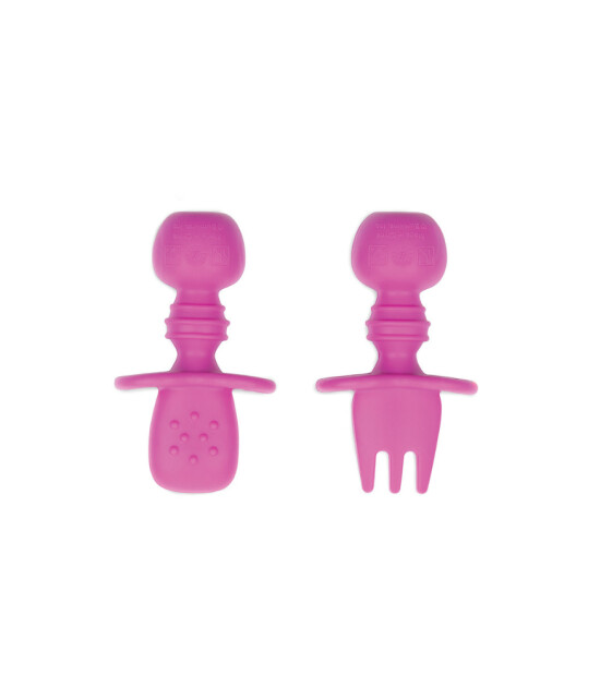 Bumkins Chewtensils İlk Kaşık Çatal Setim // Fushia