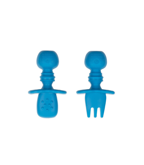 Bumkins Chewtensils İlk Kaşık Çatal Setim // Dark Blue