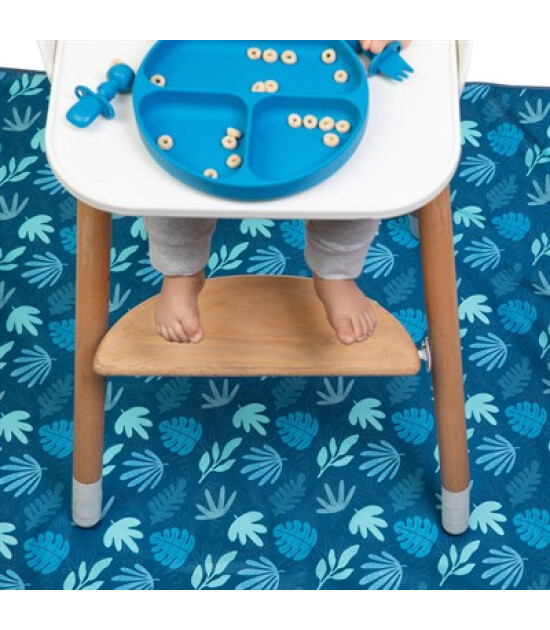 Bumkins Splat Mat - Çok Amaçlı Sızdırmaz Örtü // Blue Tropic