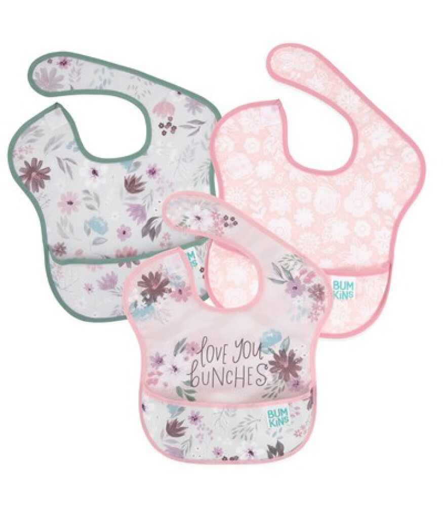 Bumkins SuperBib Önlük Set (3 Adet) // Love You Bunches Keyif Bebesi