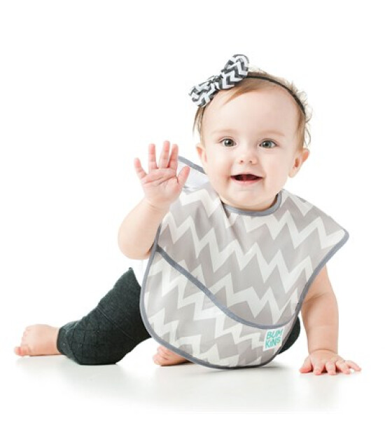 Bumkins SuperBib &Ouml;nl&uuml;k // Gray Chevron
