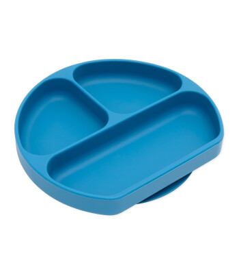 Bumkins Silikon Vakumlu B&ouml;lmeli Tabak // Dark Blue