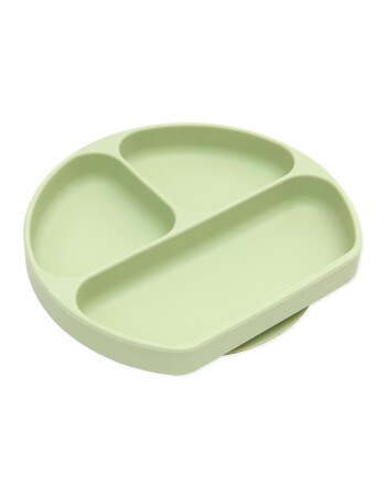 Bumkins Silikon Vakumlu B&ouml;lmeli Tabak // Sage