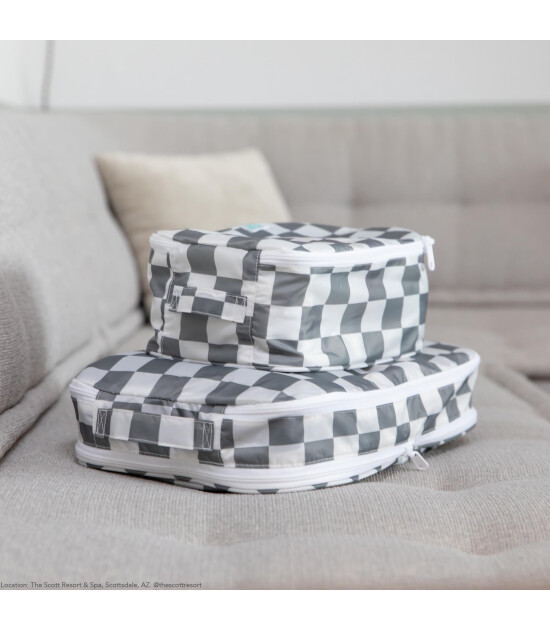 Bumkins Düzenleyici Çanta Seti // Charcoal Check