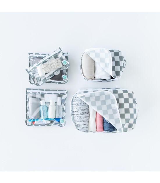 Bumkins Düzenleyici Çanta Seti // Charcoal Check