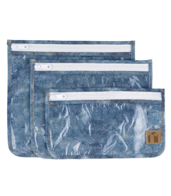 Bumkins Şeffaf Seyahat Çantası - Crushed Denim