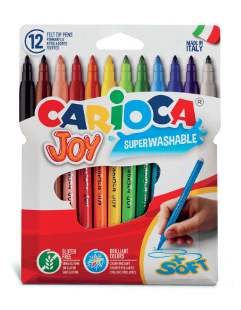 Carioca Joy Süper Yıkanabilir Keçeli Boya Kalemi (12 Renk)