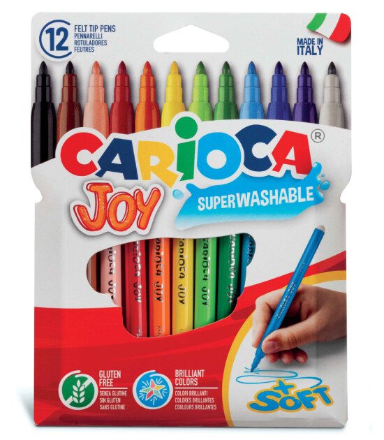 Carioca Joy Süper Yıkanabilir Keçeli Boya Kalemi (12 Renk)