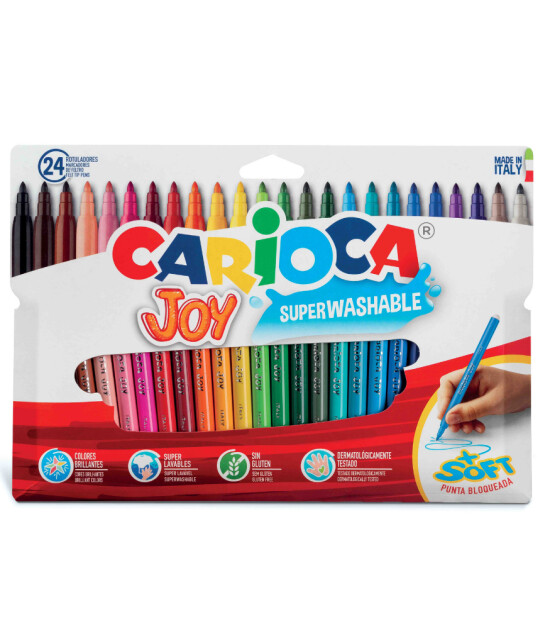 Carioca Süper Joy Yıkanabilir Keçeli Boya Kalemi (24 Renk)