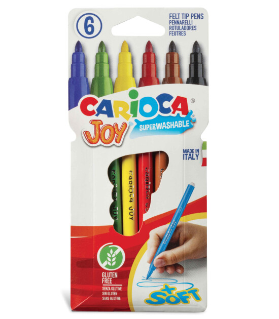 Carioca Joy Süper Yıkanabilir Keçeli Boya Kalemi (6 Renk)