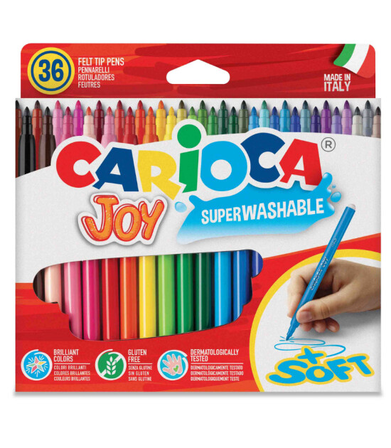 Carioca Süper Joy Yıkanabilir Keçeli Boya Kalemi (36 Renk)