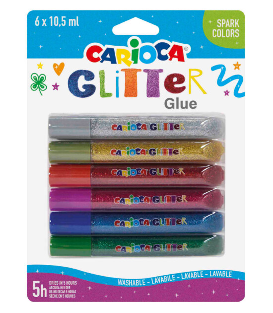 Carioca Yıkanabilir Simli Tutkal (6 T&uuml;p)
