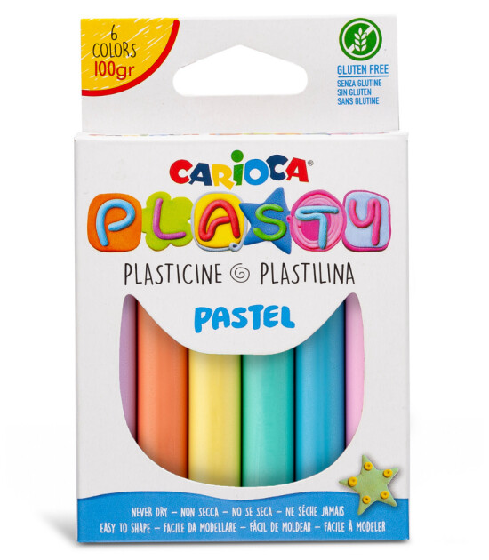 Carioca Plasty Kurumayan Oyun Hamuru Pastel Renkler // 6 Renk