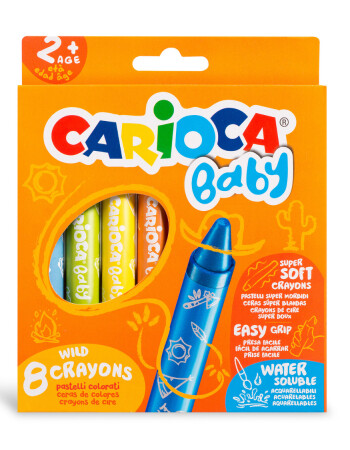 Carioca Jumbo Bebek Elleri Kirletmeyen Pastel Boya Kalemi (8 Renk)
