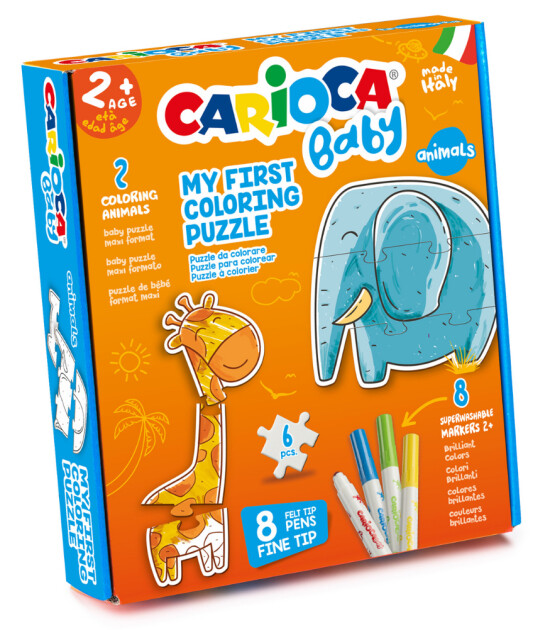 Carioca Boyanabilir Bebek Puzzle Set // Hayvanlar (3 Parça x 2)