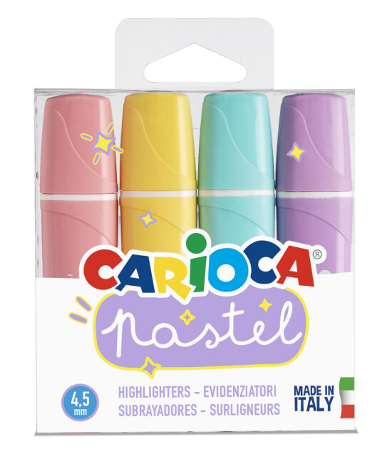 Carioca Mini Highlighter İşaretleme Kalemi // Pastel (4 Renk)