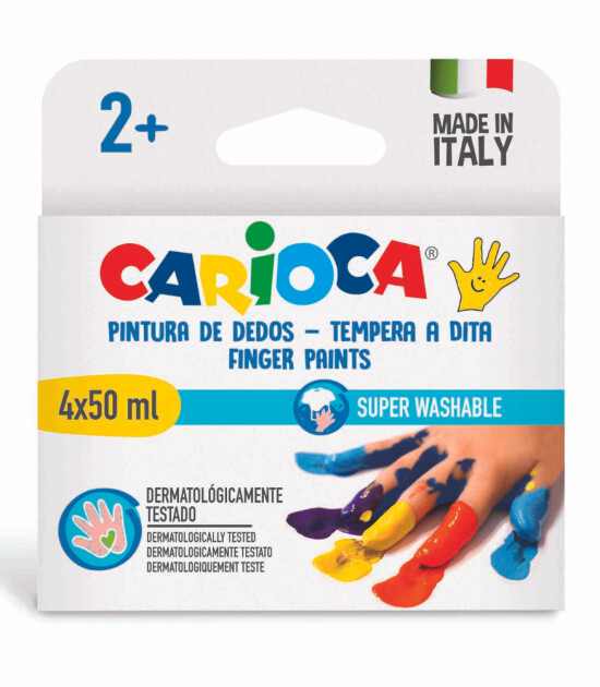 Carioca Bebek Yıkanabilir Parmak Boyası (4 Renk)