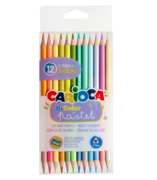 Carioca Çift Taraflı Kuru Boya Kalemi // Pastel (24 Renk)