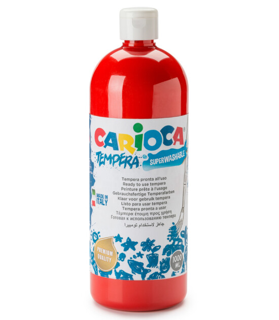 Carioca Süper Yıkanabilir Guaj Boya (1000 ml) // Kırmızı