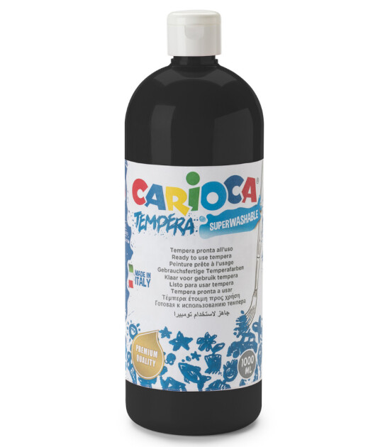 Carioca Süper Yıkanabilir Guaj Boya (1000 ml) // Siyah