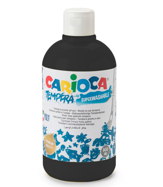 Carioca Süper Yıkanabilir Guaj Boya (500 ml) // Siyah