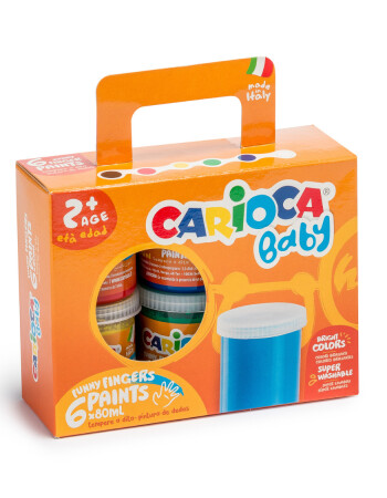 Carioca Bebek Yıkanabilir Parmak Boyası (6 Renk)
