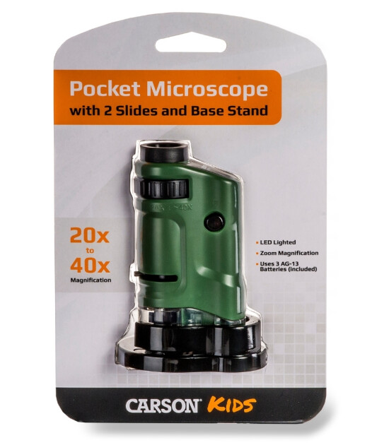 Carson Mikrobrite Led Işıklı Cep Mikroskop (20X - 40X)