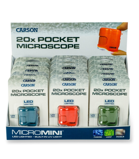 Carson Micromini Led & UV Işıklı Cep Mikroskobu (20X) // Blue