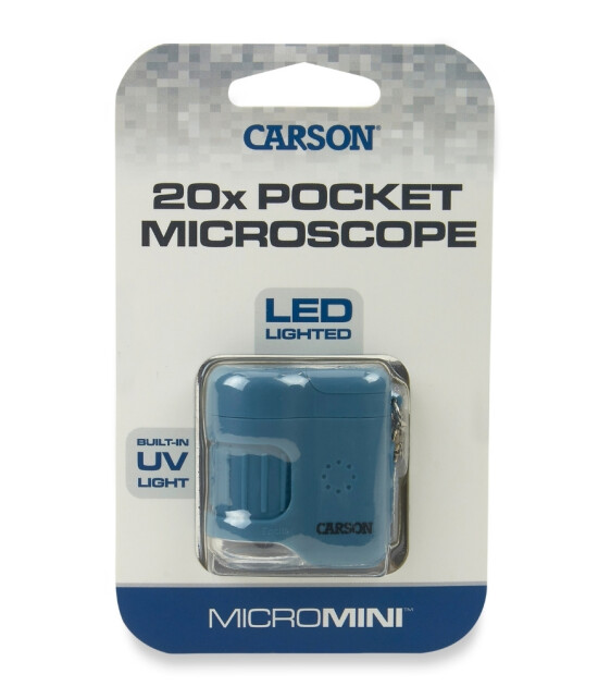 Carson Micromini Led & UV Işıklı Cep Mikroskobu (20X) // Blue