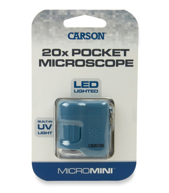 Carson Micromini Led & UV Işıklı Cep Mikroskobu (20X) // Blue