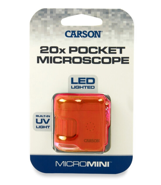 Carson Micromini Led & UV Işıklı Cep Mikroskobu (20X) // Orange