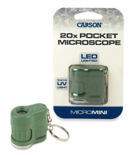 Carson Micromini Led & UV Işıklı Cep Mikroskobu (20X) // Green
