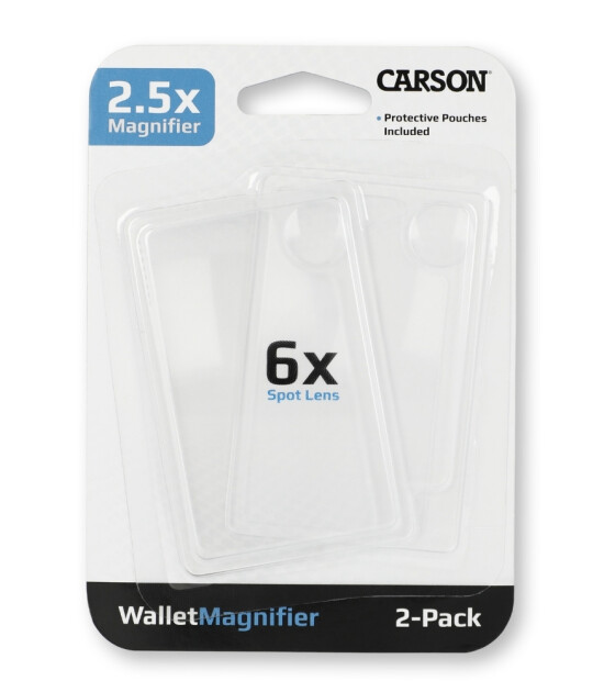 Carson 6X Spot Lens Cep Büyüteç Set (2 Adet) (2.5X)